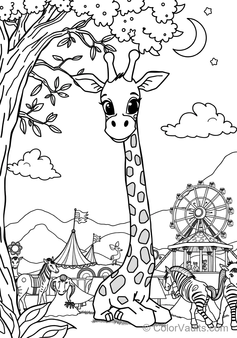 Blippi Feeding a Friendly Tall Giraffe with Acacia (Scene 13)