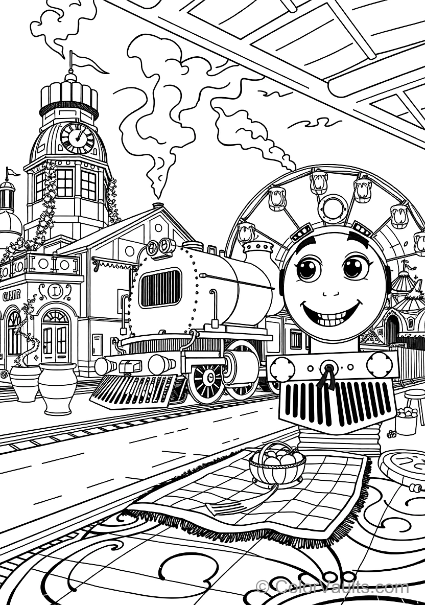 Blippi Exploring a Historic Steam Train Museum (Scene 16)