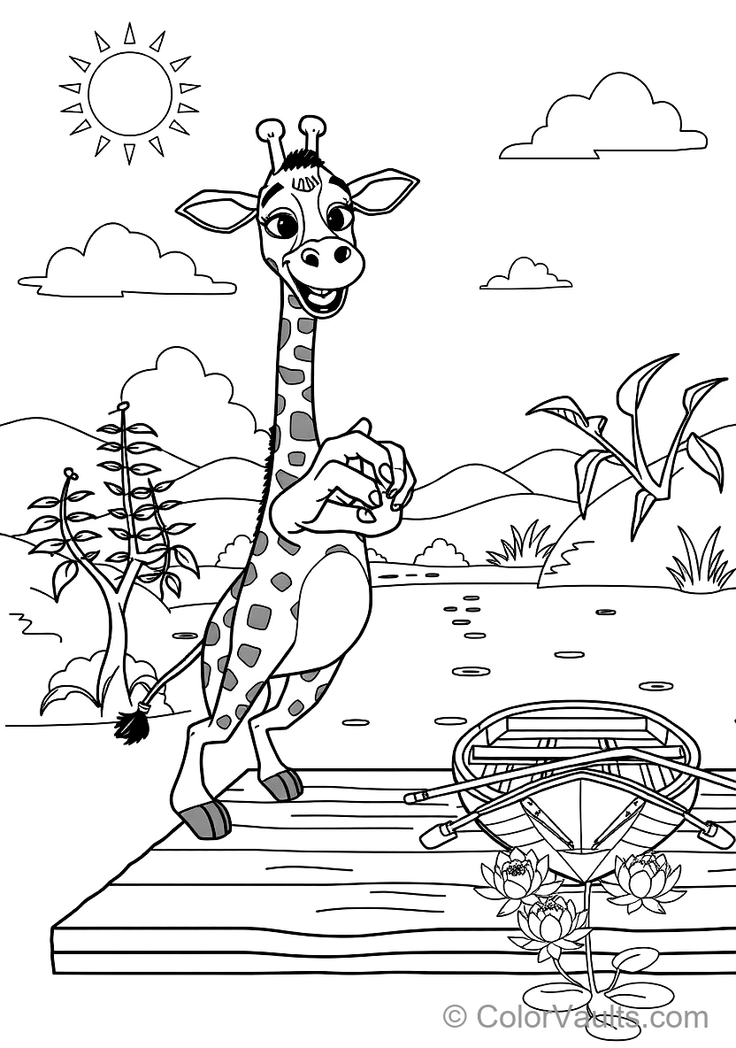Blippi Feeding a Friendly Tall Giraffe with Acacia (Scene 16)