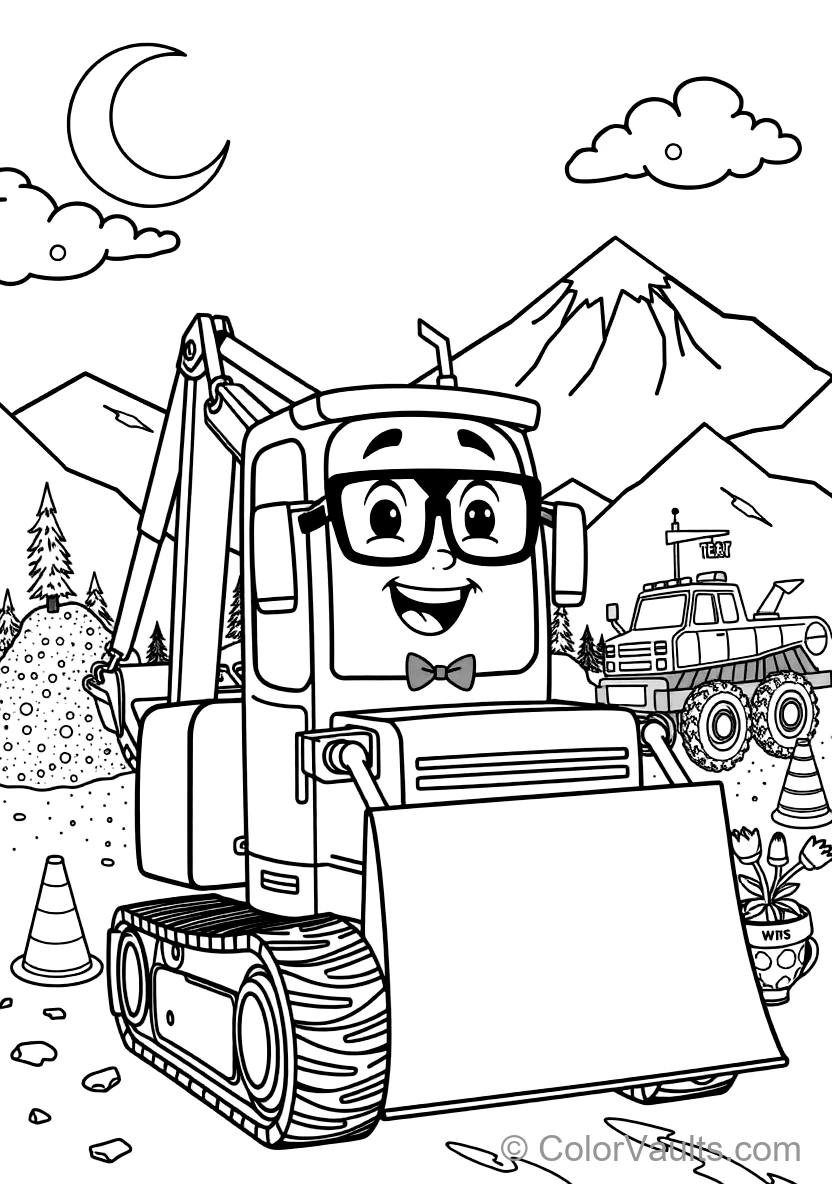 Blippi in Bowtie and Glasses Operating a Giant (Scene 17)