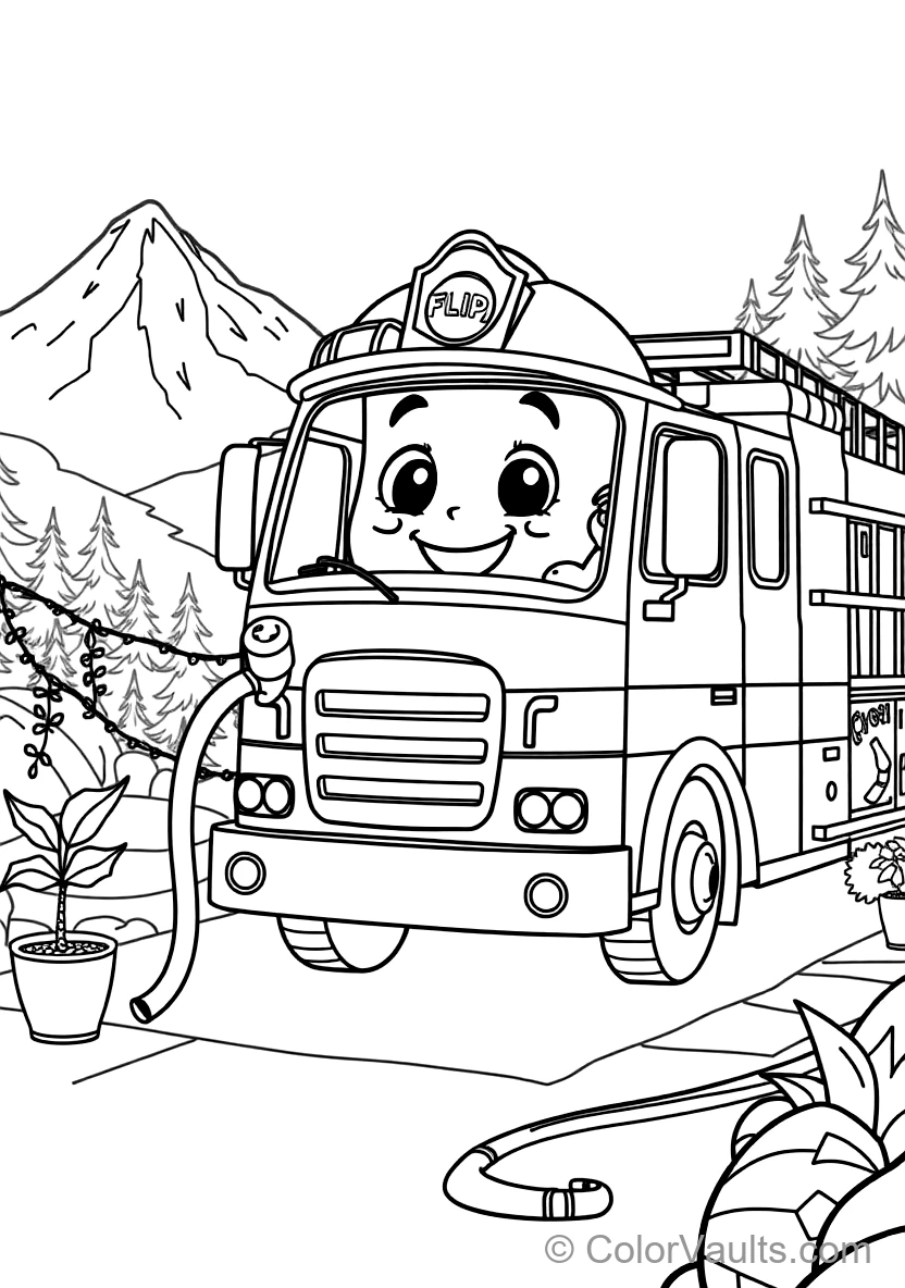 Blippi Exploring a Shiny Fire Truck Holding a Fire (Scene 20)