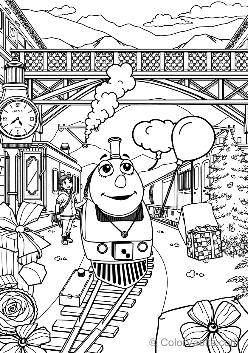 Blippi Exploring a Historic Steam Train Museum (Scene 18)