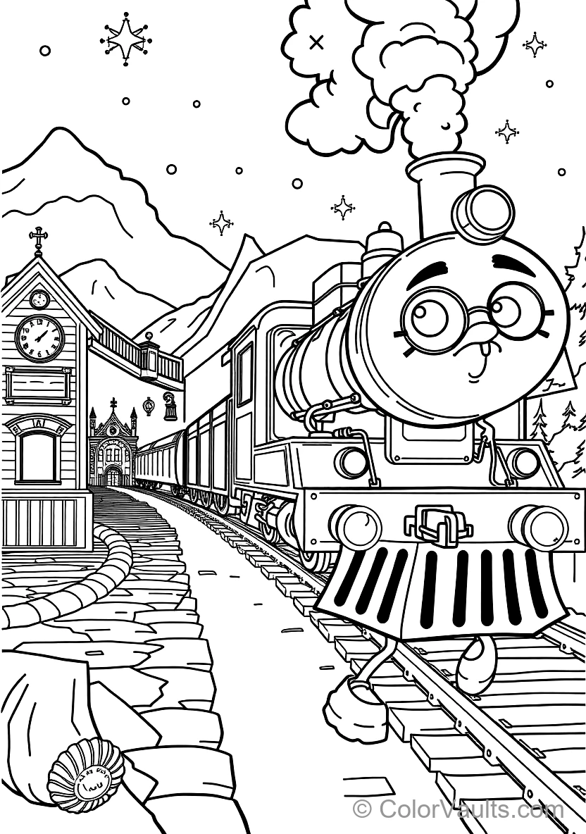 Blippi Exploring a Historic Steam Train Museum (Scene 23)