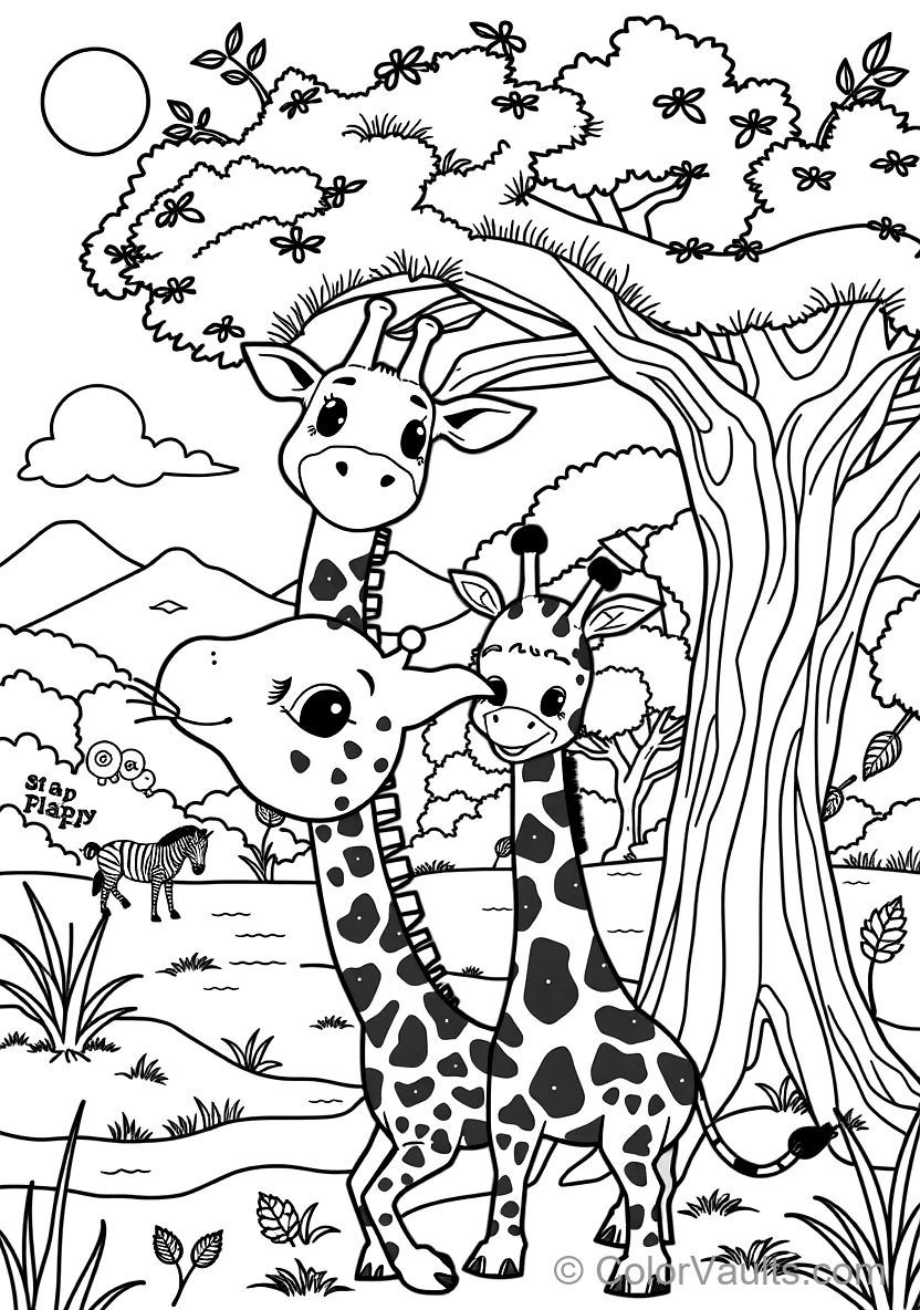 Blippi Feeding a Friendly Tall Giraffe with Acacia (Scene 23)