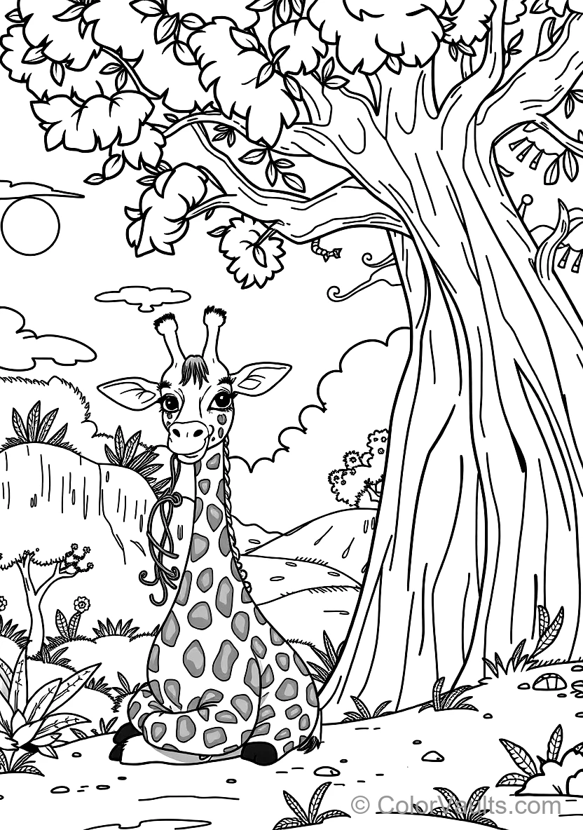Blippi Feeding a Friendly Tall Giraffe with Acacia (Scene 24)