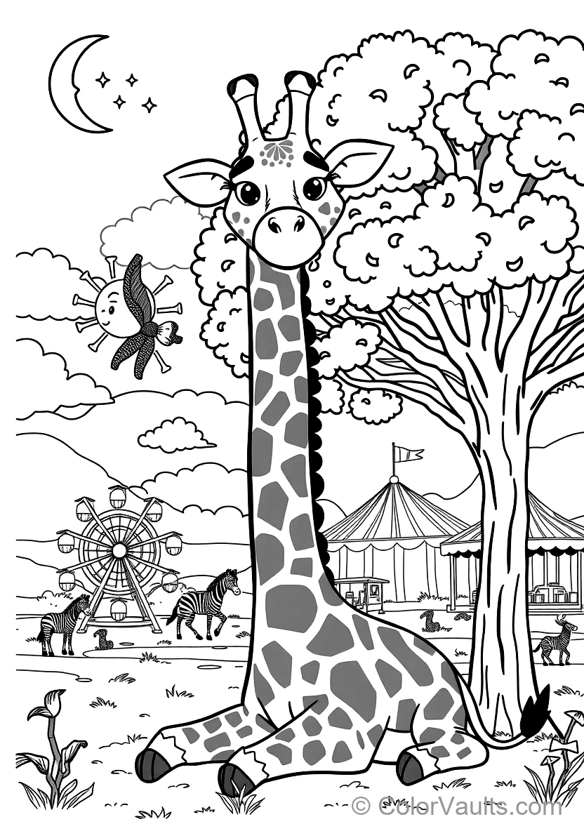 Blippi Feeding a Friendly Tall Giraffe avec Acacia (Scene 30)