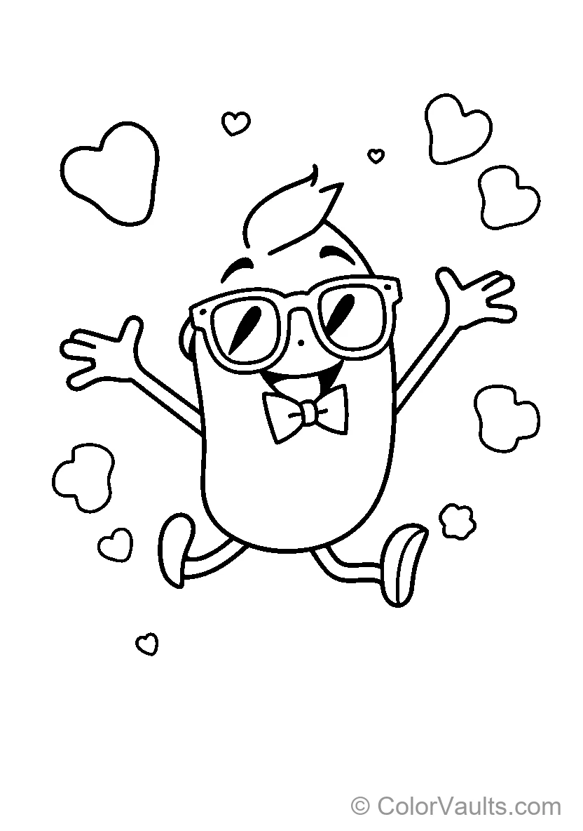 Joyful Cartoon Character