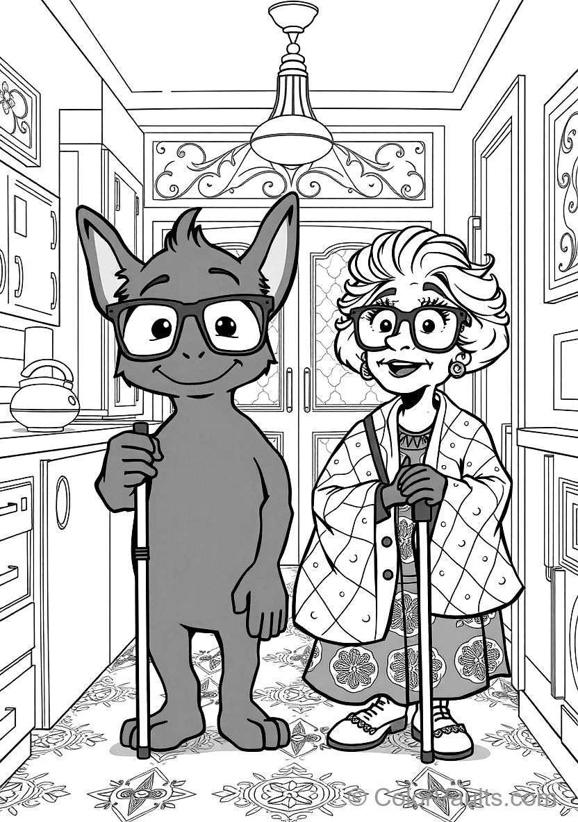 Bluey and Bingo Pretending to Be Old Grannies Janet (Scene 3)