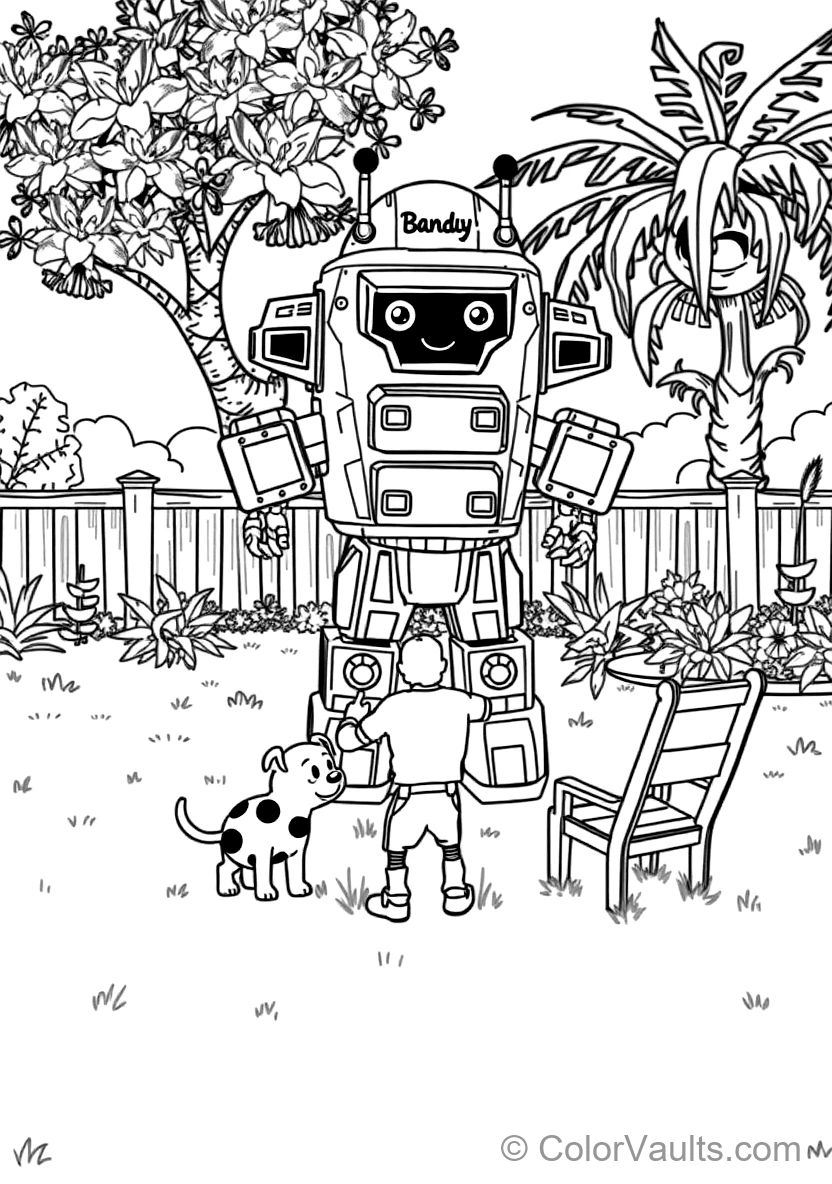 Bandit (dad) Pretending to Be a Giant Robotic Statue (Scene 7)