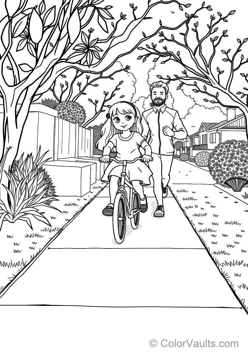Bluey Riding Her Bicycle with Training Wheels Down (Scene 10)
