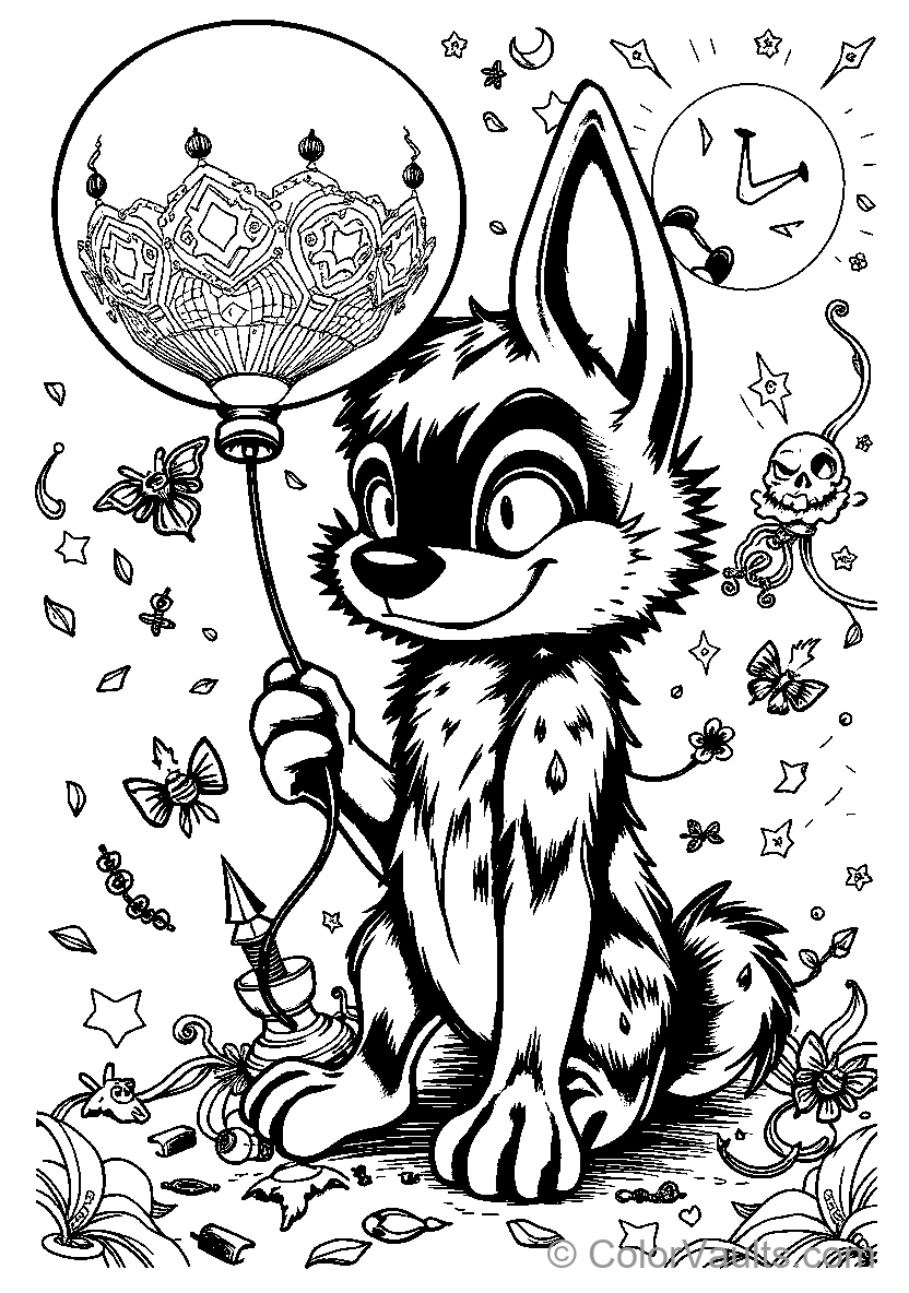 Cartoon Fox avec Decorative Ball