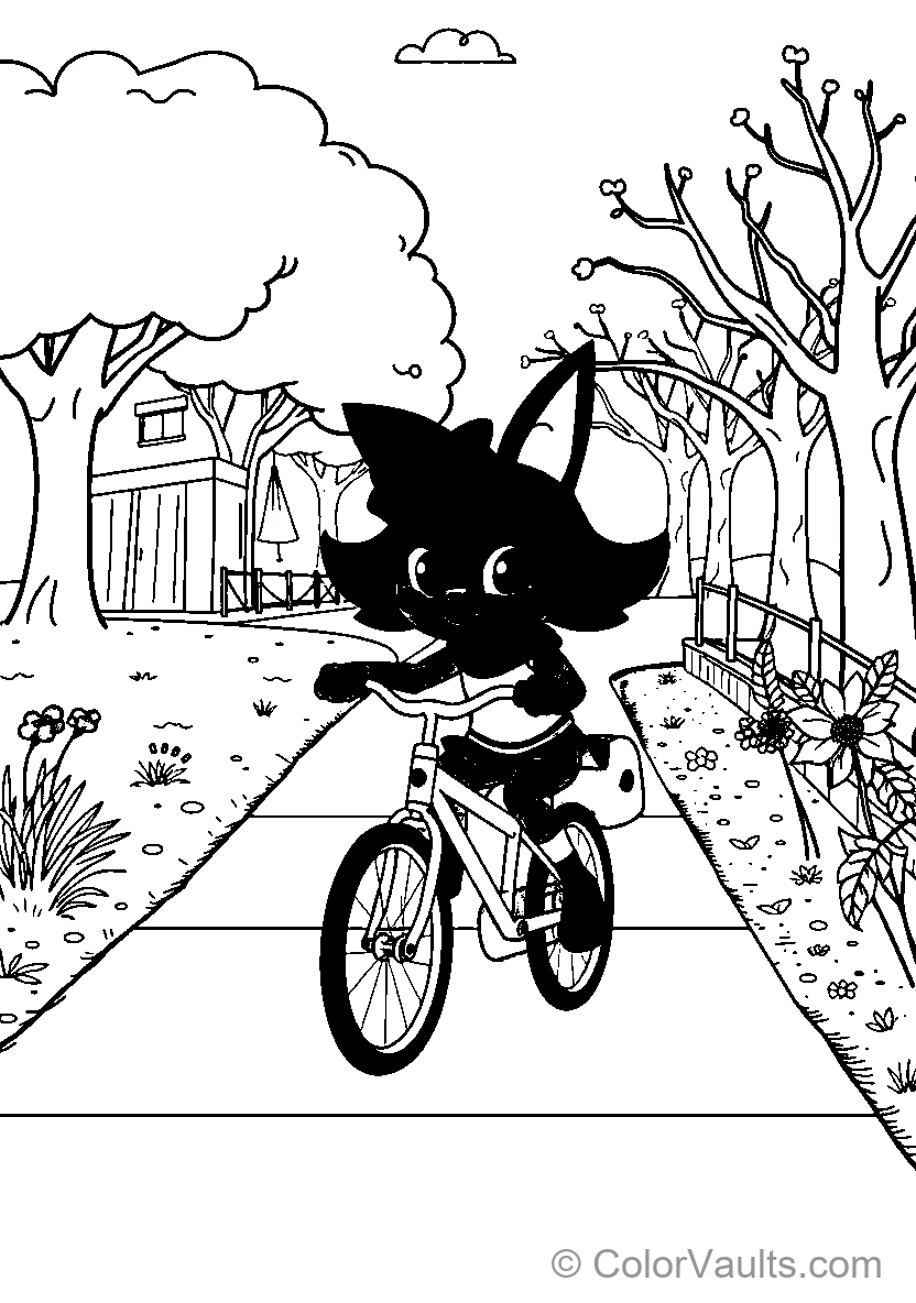 Cat On Bicycle