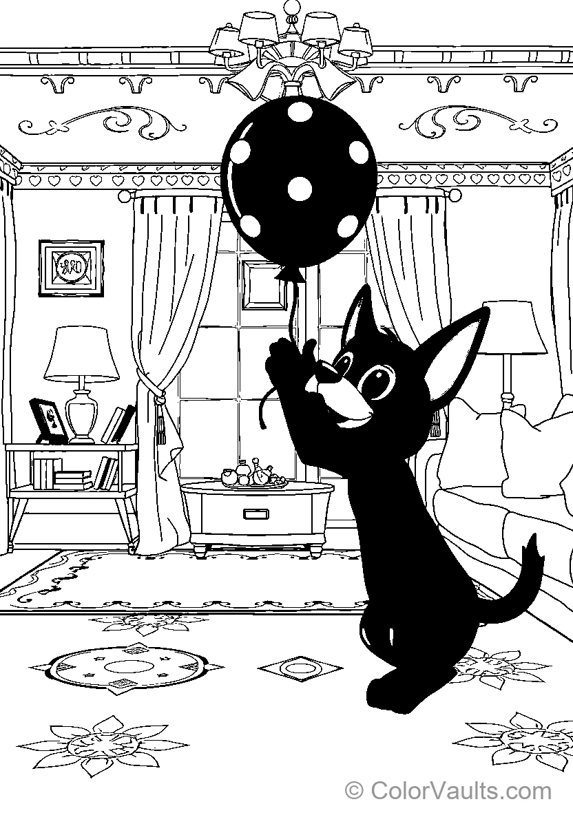 Cat Plays avec Balloon
