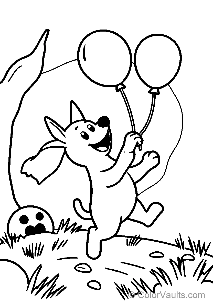 Dog avec Balloons