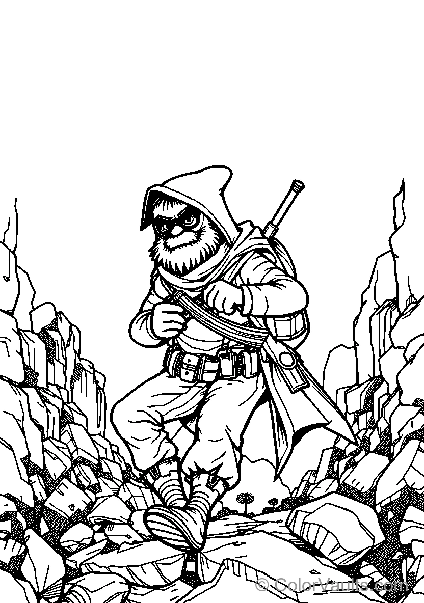 Gnome Warrior On Rocky Terrain