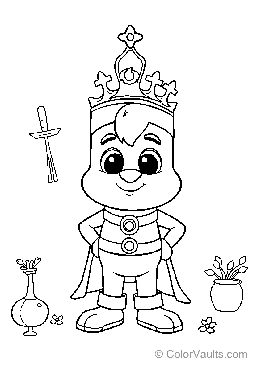 Kingly Cartoon Character
