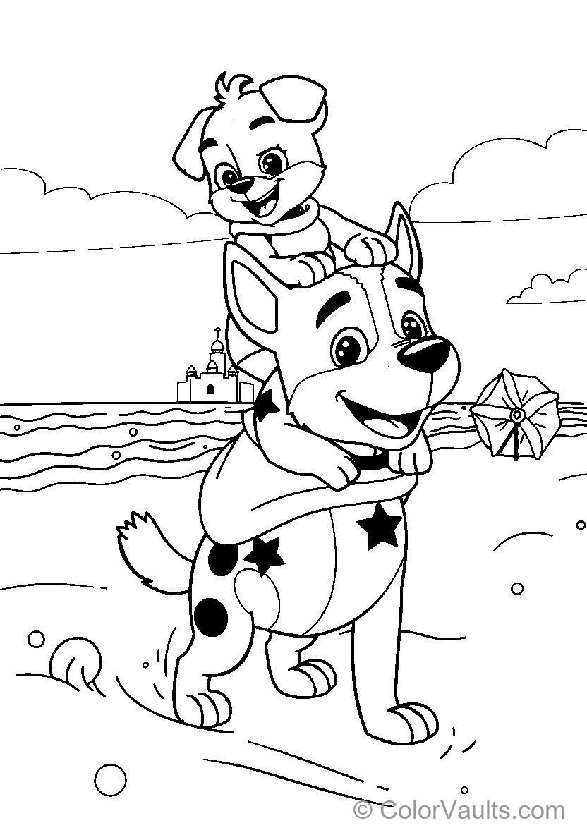 Puppy Rides Big Dog