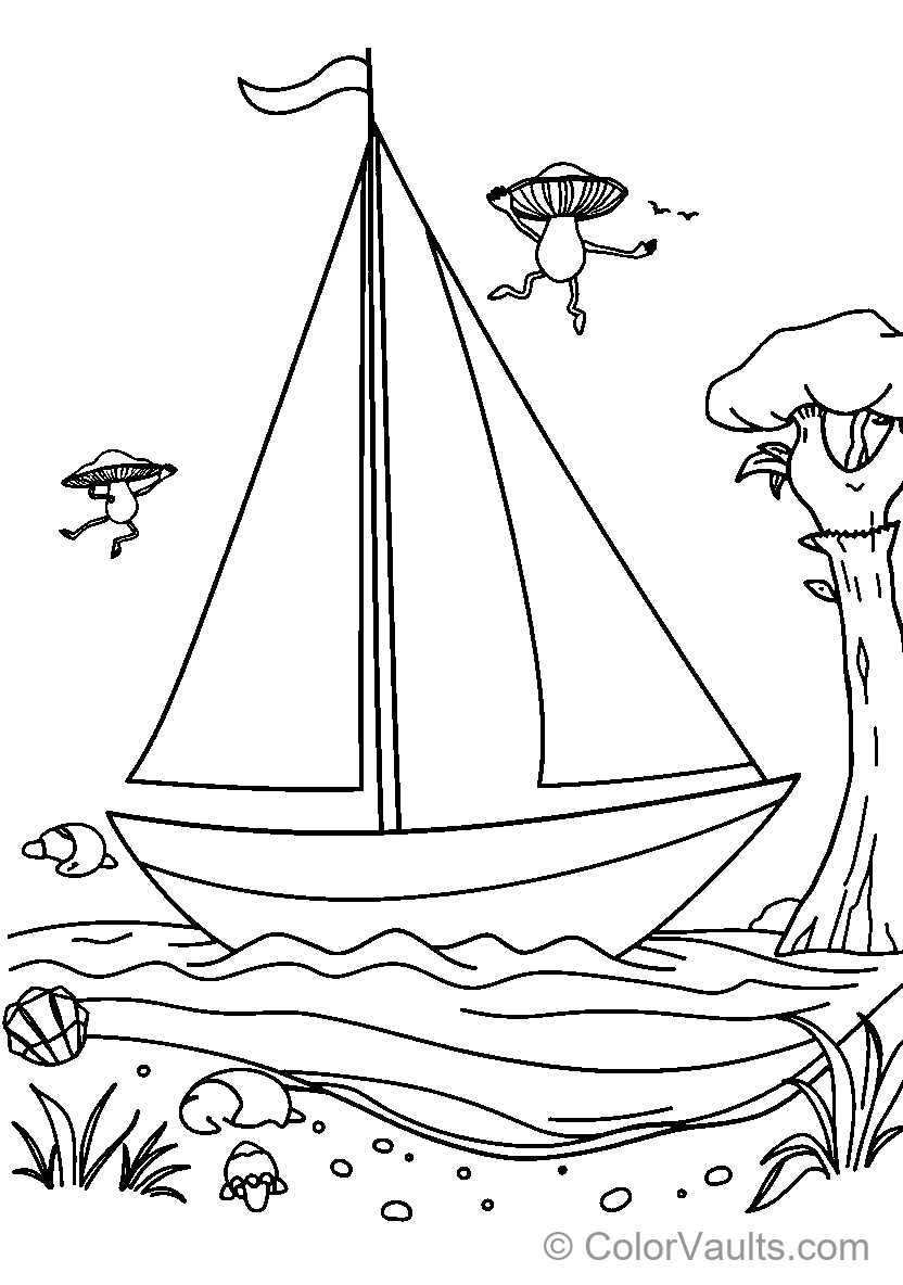 Boat Adventure Underwater Scene