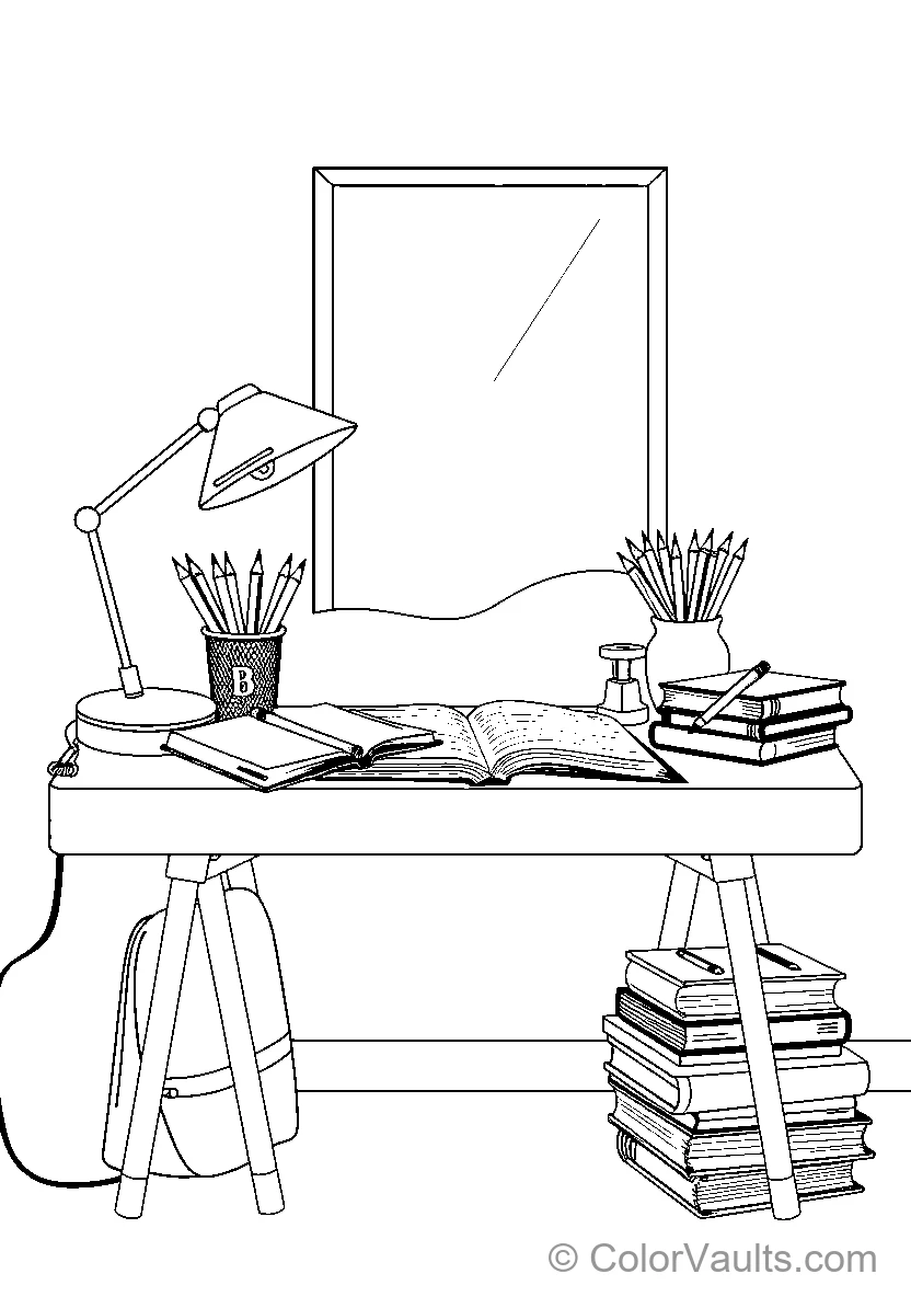 Desk Setup Illustration