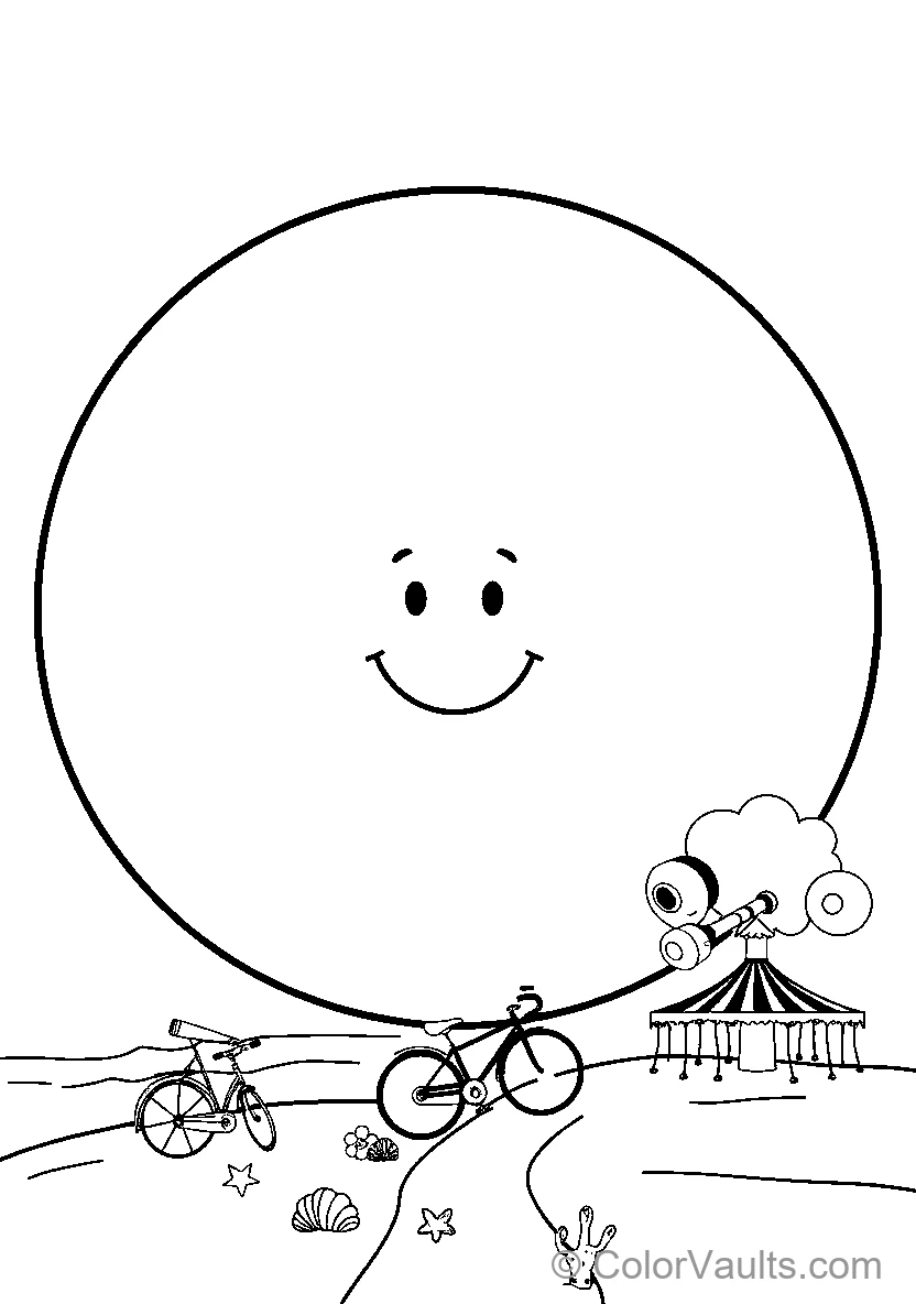 Smiling Circle With Objects