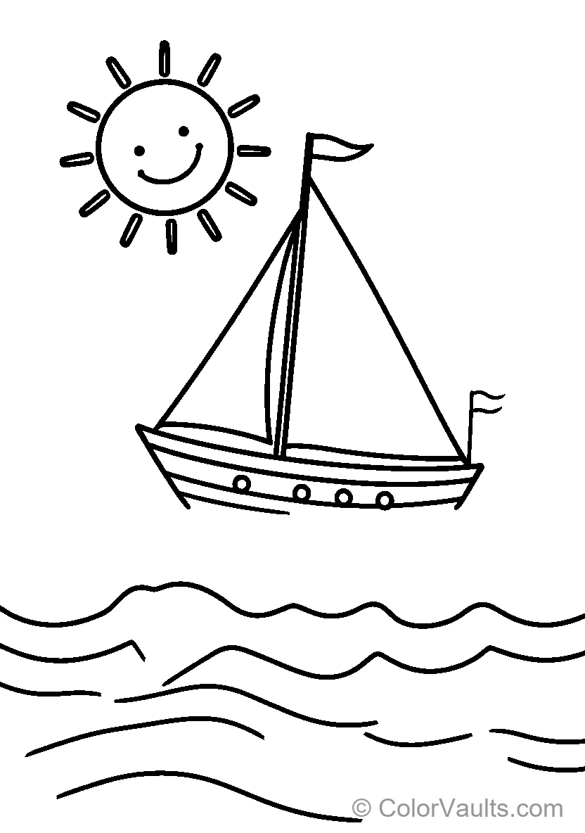 Sunlit Sailboat Adventure