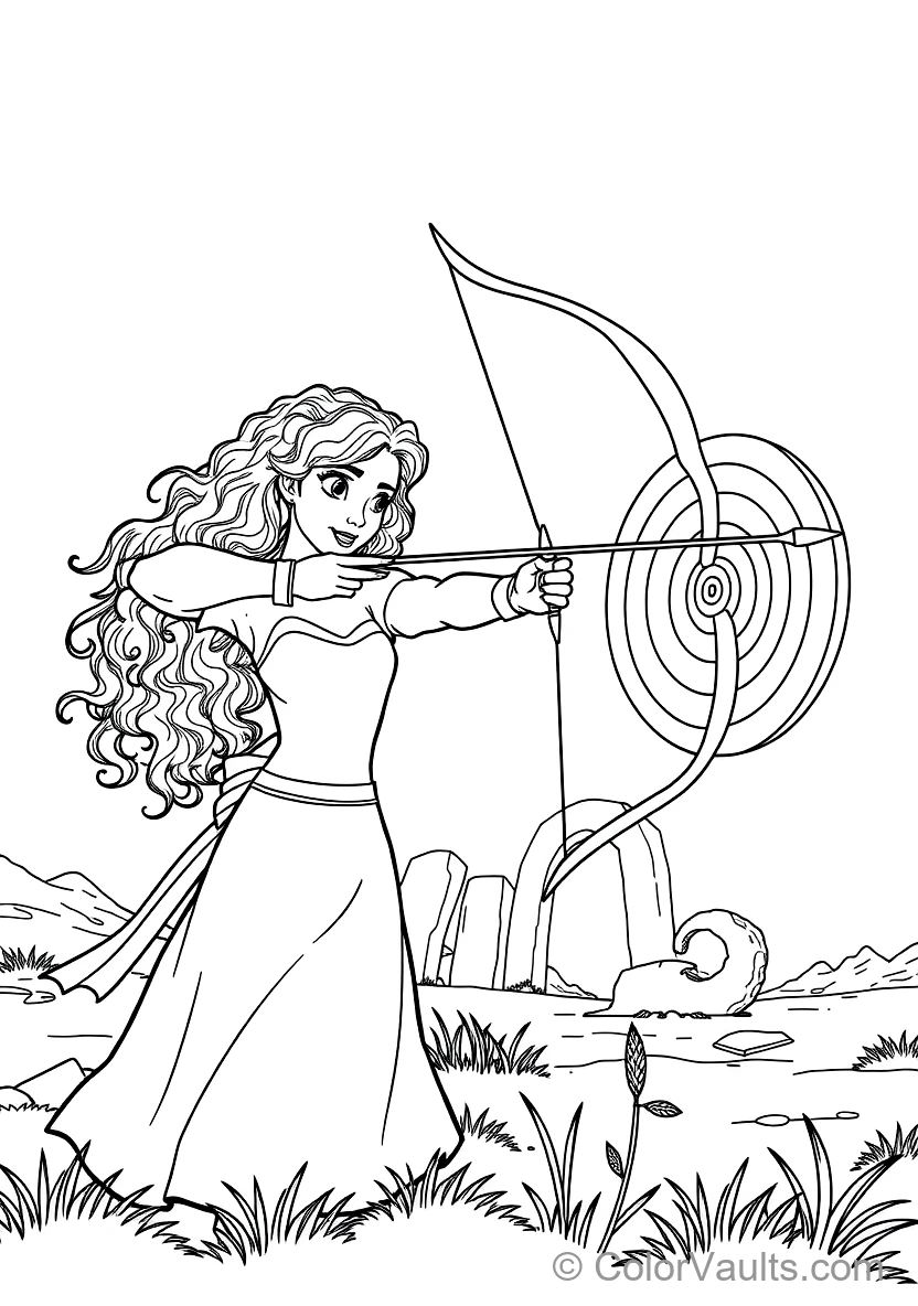 Brave (Merida) coloring page 2