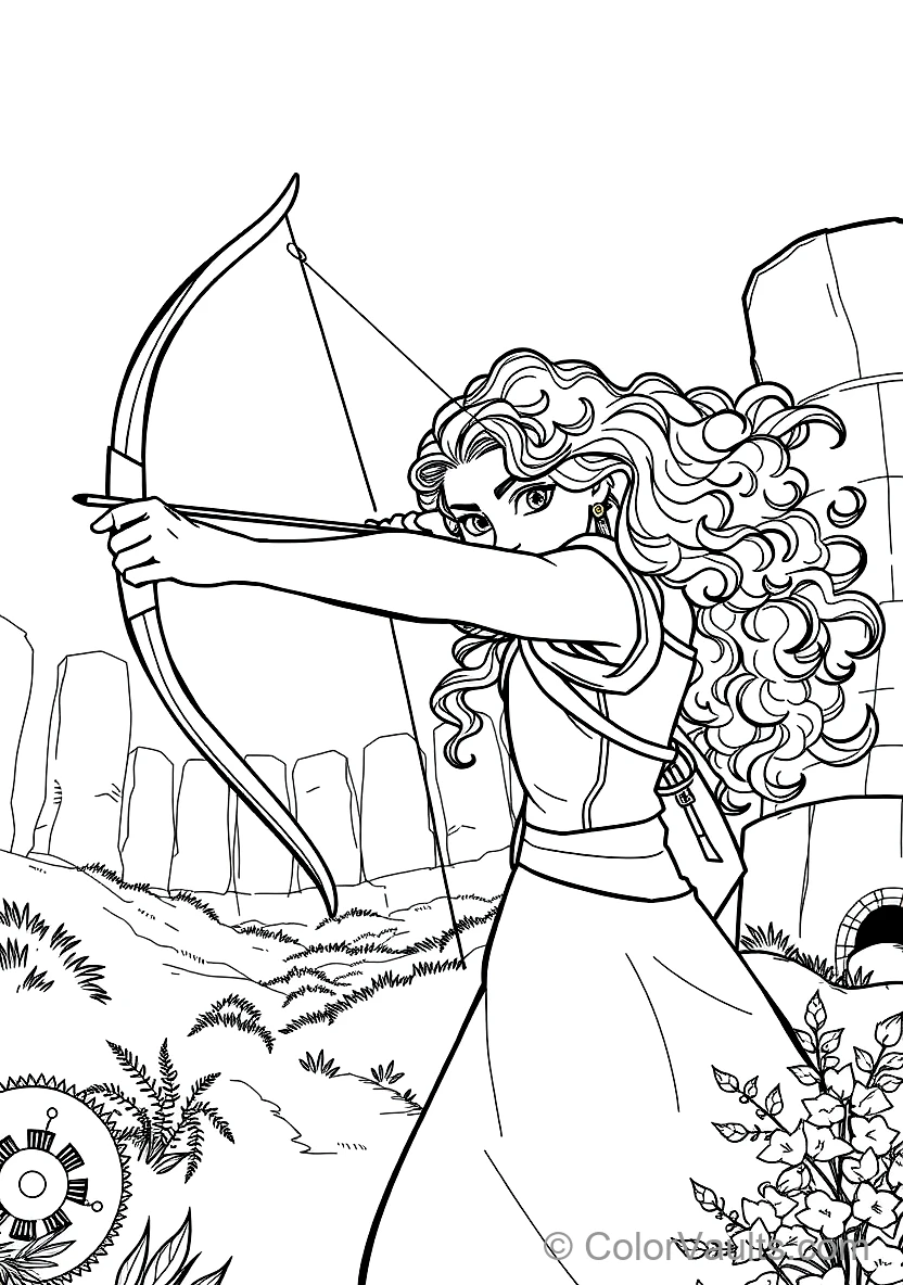 Brave (Merida) coloring page 3