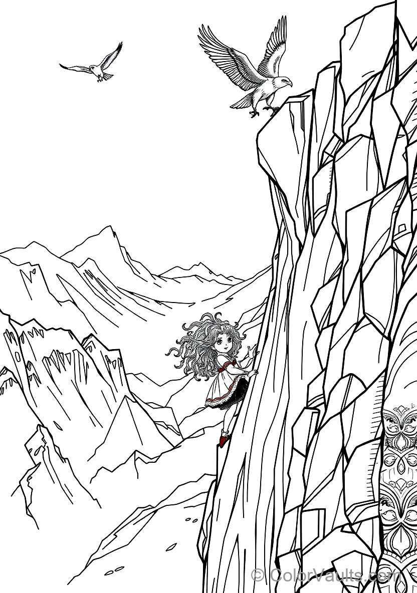 Merida Proudly Climbing the Sheer Stone Face of (Scene 2)