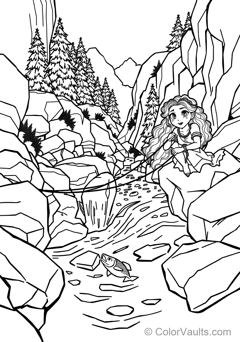 Queen Elinor As a Gentle Mother Bear and Merida (Scene 3)