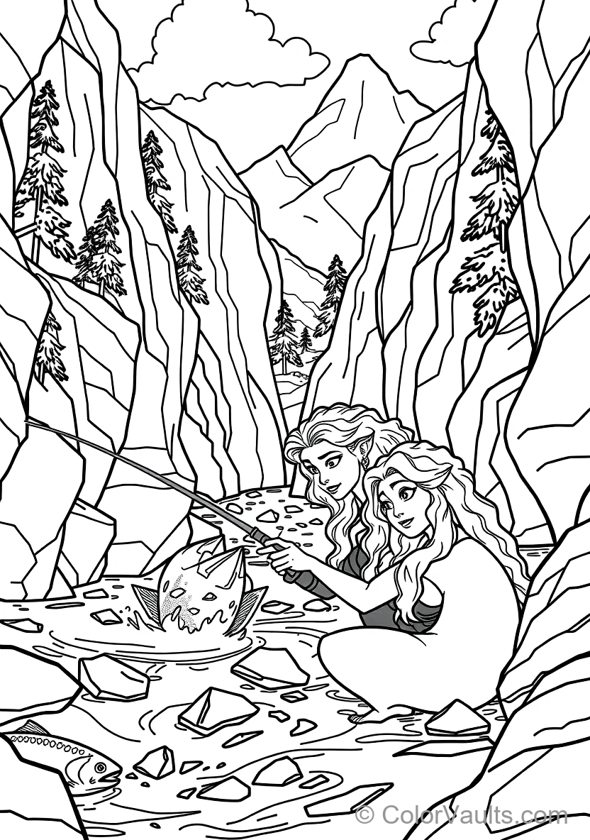 Queen Elinor As a Gentle Mother Bear and Merida (Scene 7)