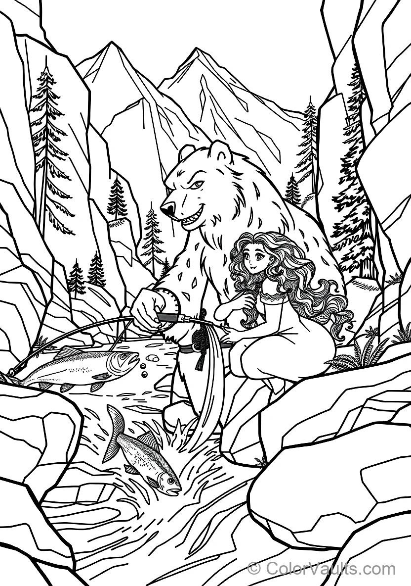 Queen Elinor As a Gentle Mother Bear and Merida (Scene 8)