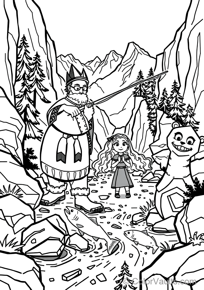 Queen Elinor As a Gentle Mother Bear and Merida (Scene 9)