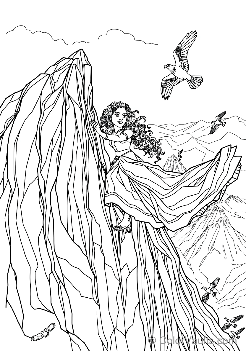 Merida Proudly Climbing the Sheer Stone Face of (Scene 8)