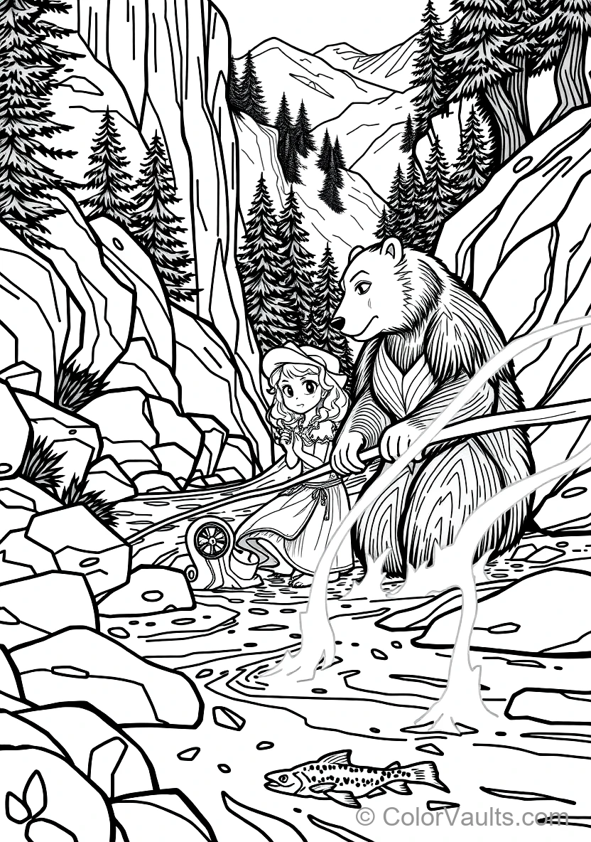Queen Elinor As a Gentle Mother Bear and Merida (Scene 13)