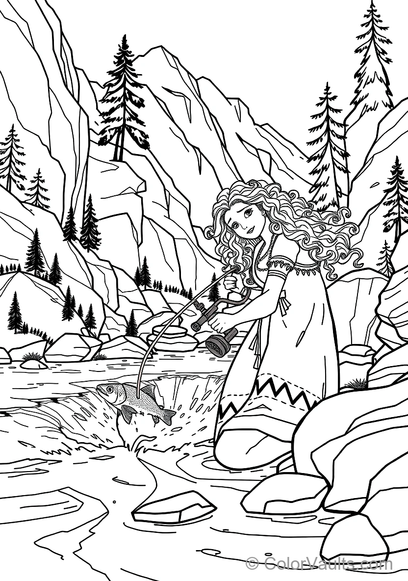 Queen Elinor As a Gentle Mother Bear and Merida (Scene 14)