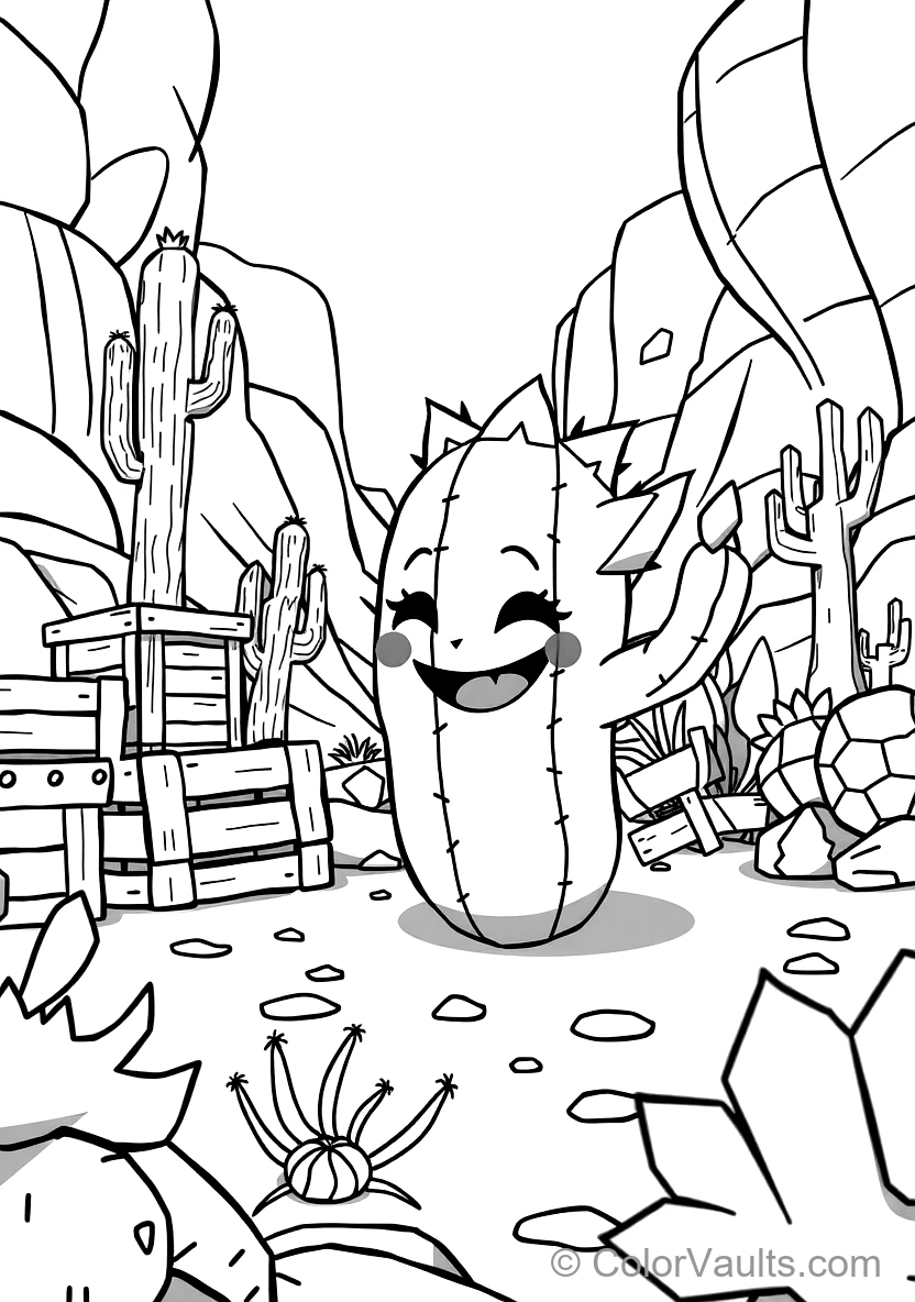 Spike the Süßer Little Desert Cactus Throwing (Scene 5)