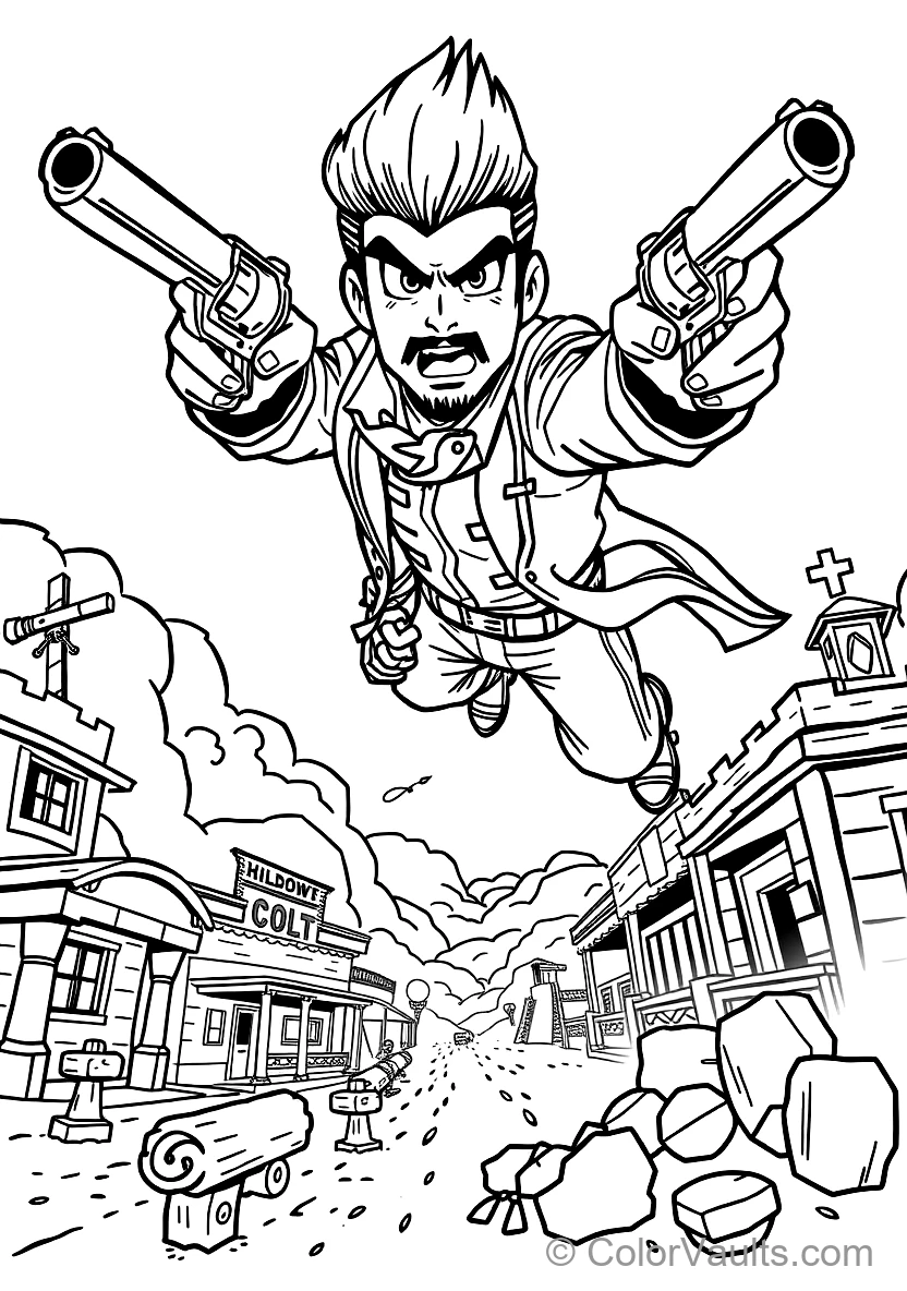 Colt the Handsome Lawman mit Styled Pompadour Hair (Scene 3)