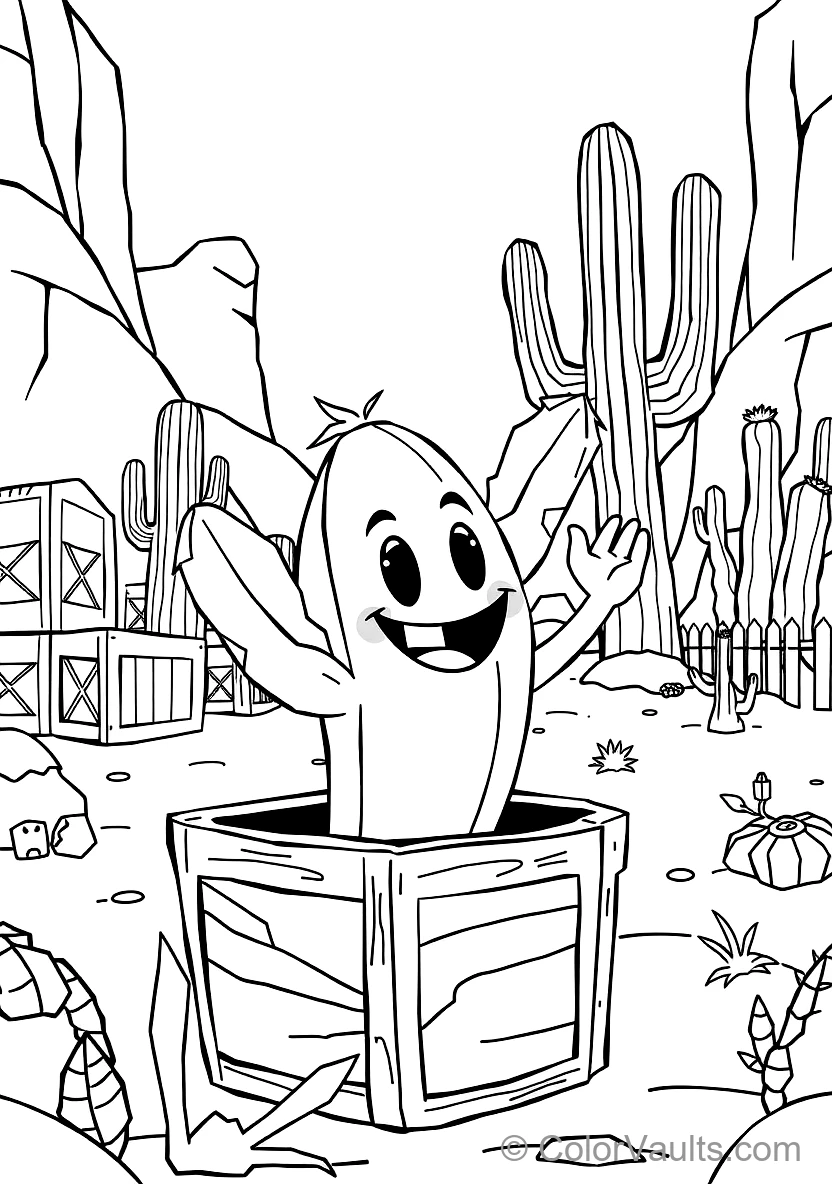 Spike the Süßer Little Desert Cactus Throwing (Scene 14)