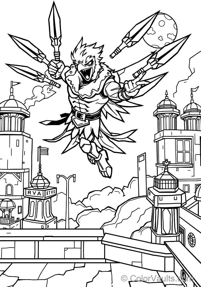 Crow the Sharp-feathered Toxic Crow Warrior Throwing (Scene 10)