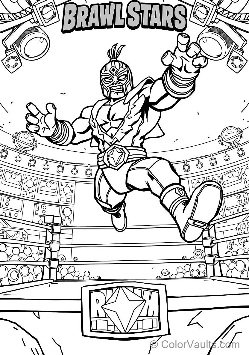 El Primo the Mighty Masked Luchador Wrestler Leaping (Scene 13)