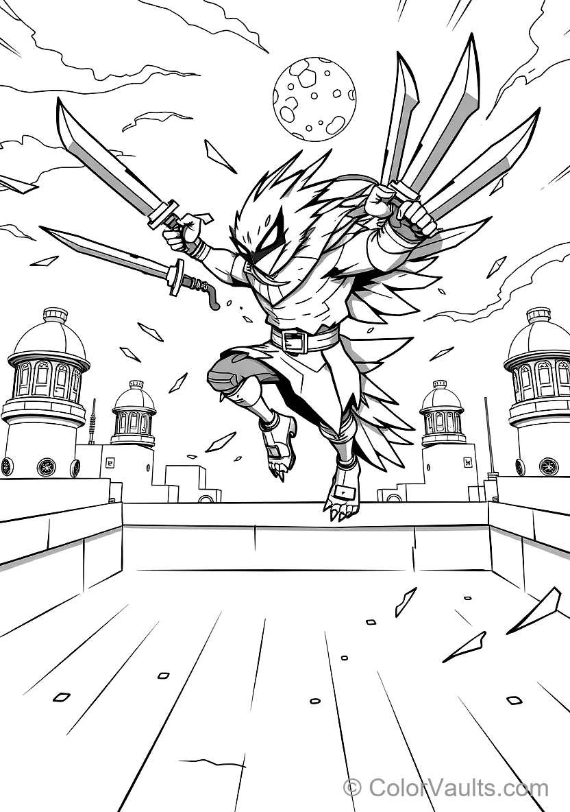 Crow the Sharp-feathered Toxic Crow Warrior Throwing (Scene 12)