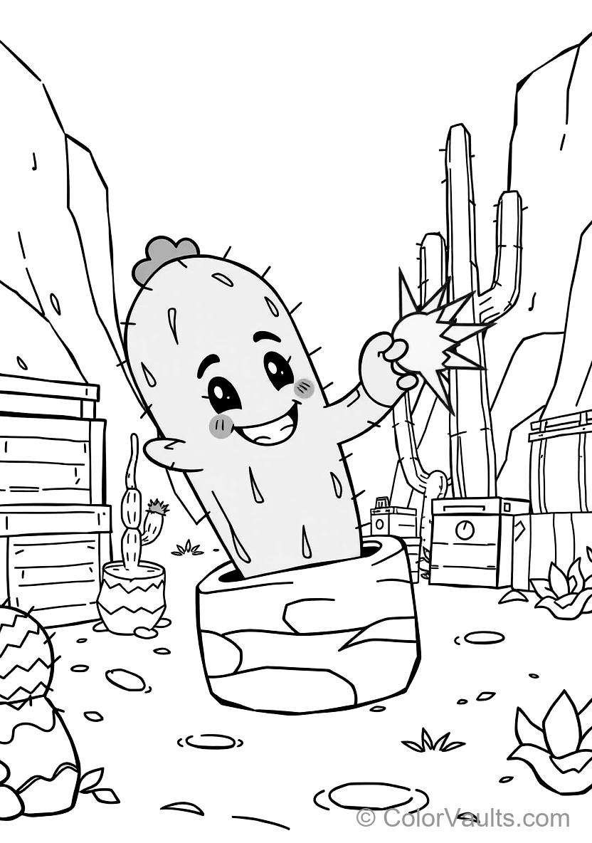 Spike the Süßer Little Desert Cactus Throwing (Scene 16)