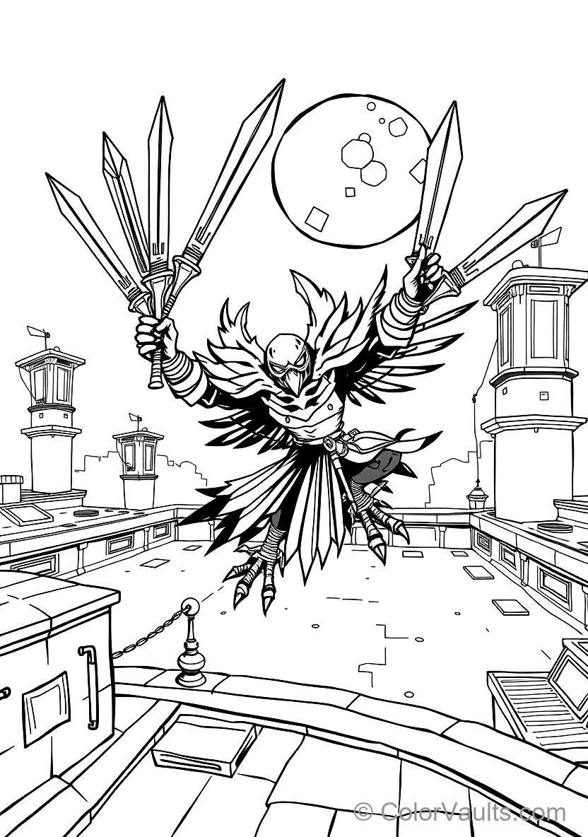Crow the Sharp-feathered Toxic Crow Warrior Throwing (Scene 14)