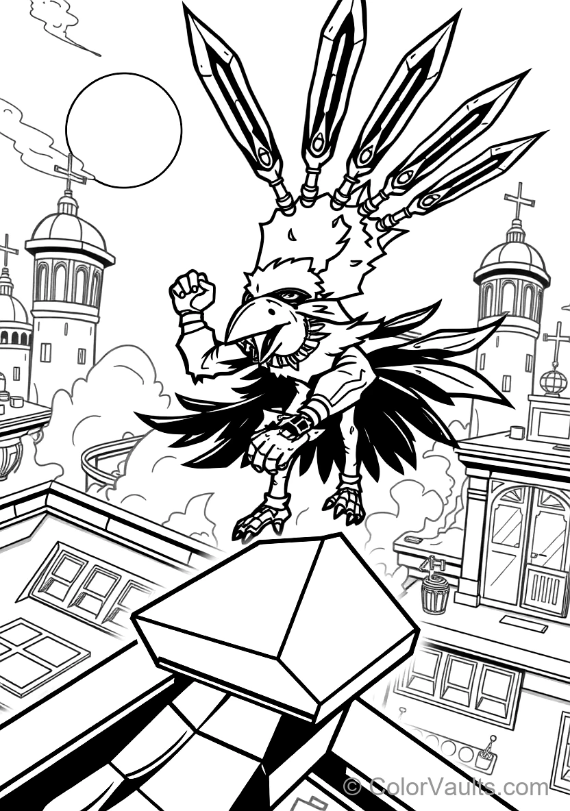 Crow the Sharp-feathered Toxic Crow Warrior Throwing (Scene 16)