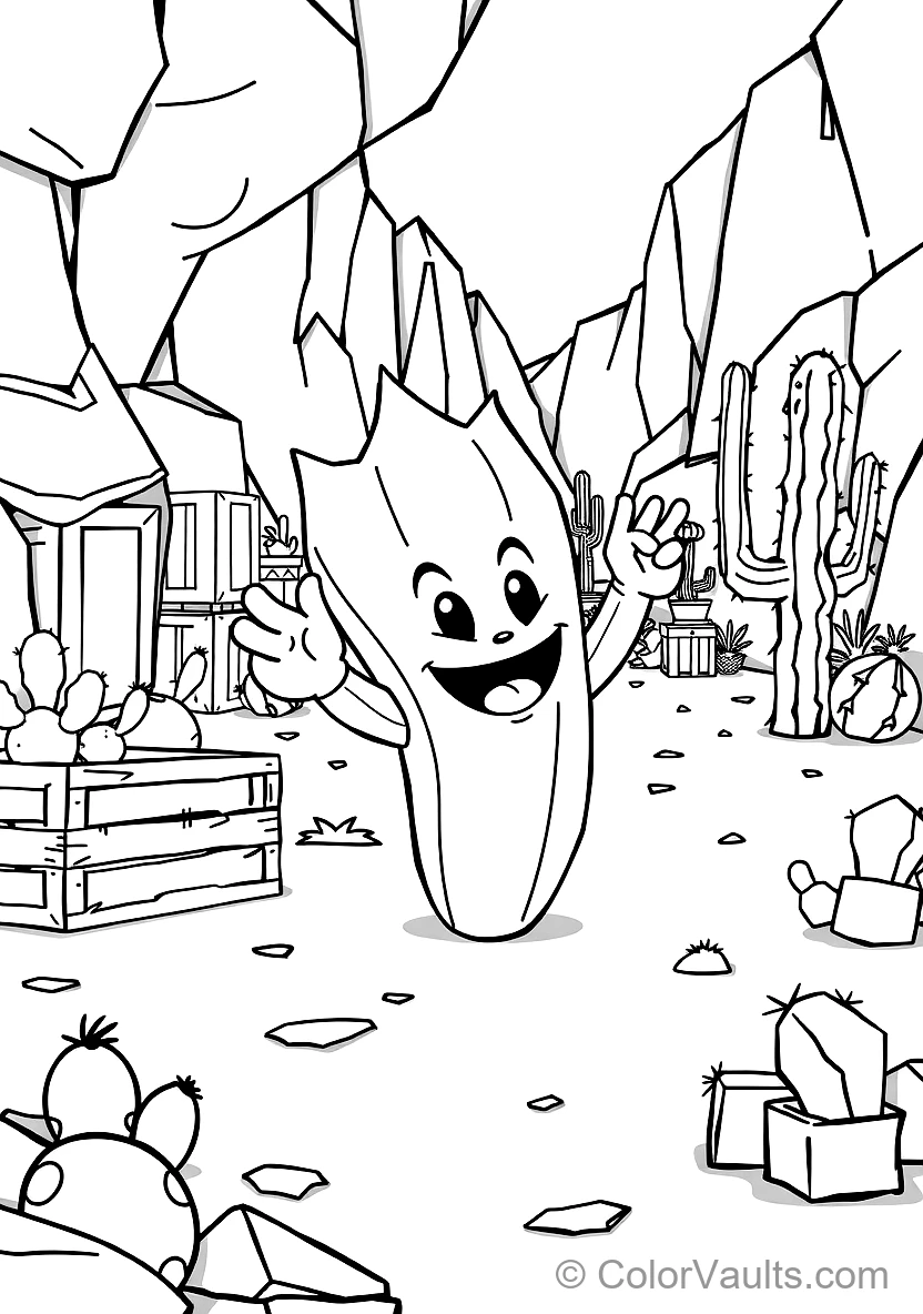 Spike the Süßer Little Desert Cactus Throwing (Scene 18)