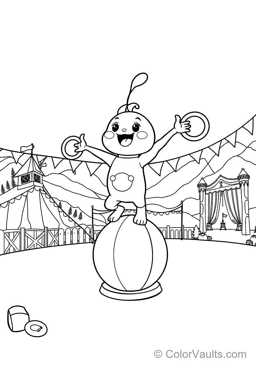 Bumba the Cute Cartoon Mascot (studio 100) Balancing (Scene 7)