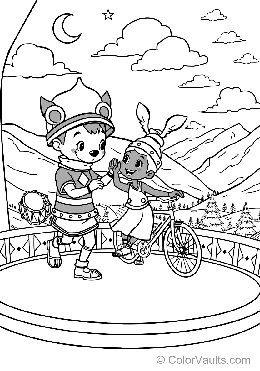 Bumba und His Best Friend Bumbalu Dancing Happily (Scene 9)