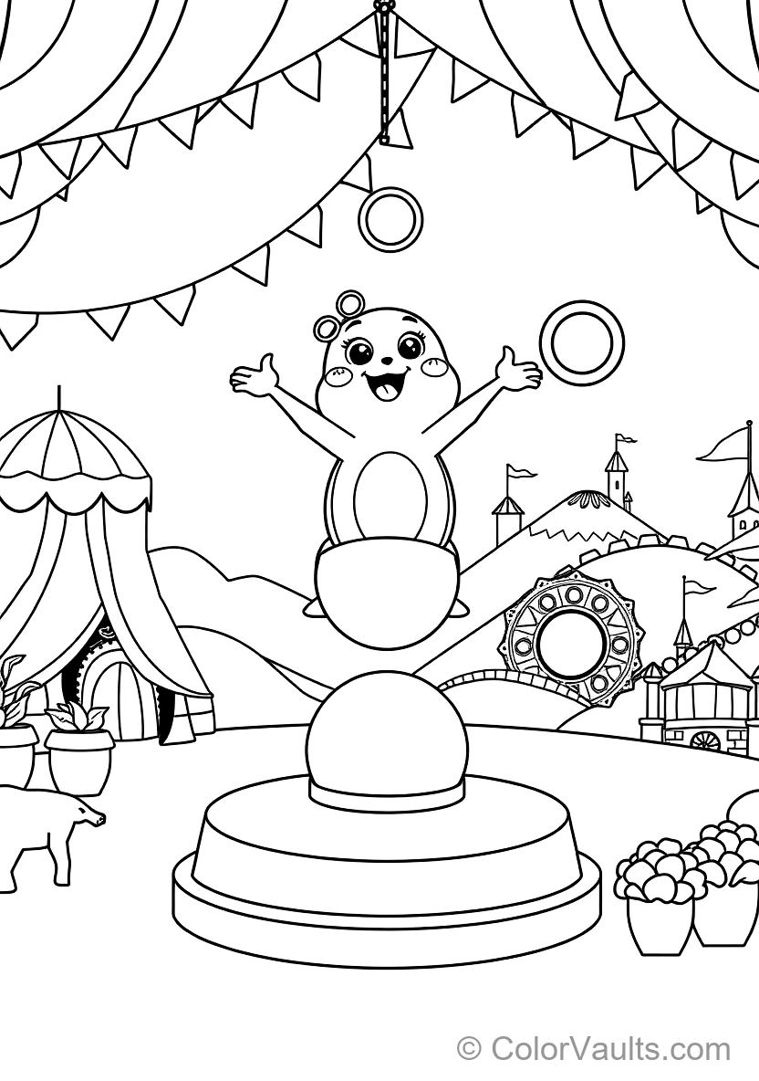 Bumba the Mignon Cartoon Mascot (studio 100) Balancing (Scene 14)