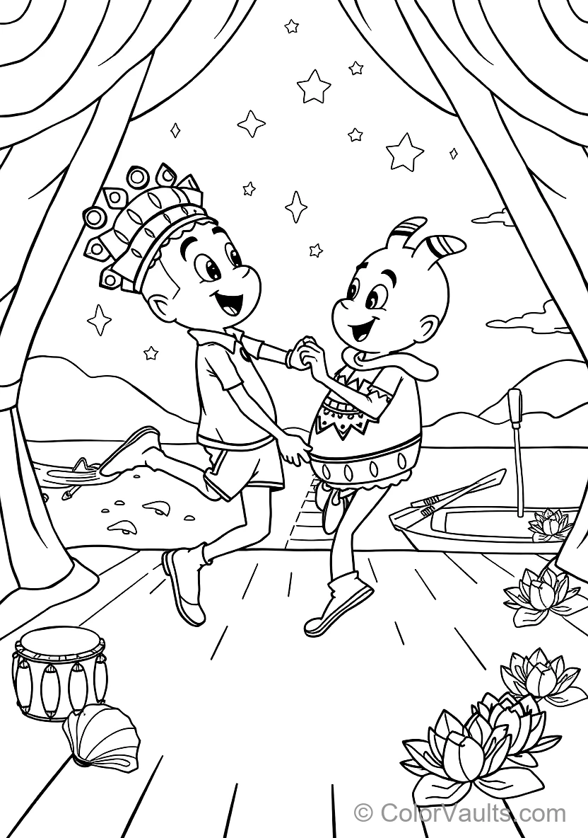 Bumba und His Best Friend Bumbalu Dancing Happily (Scene 11)