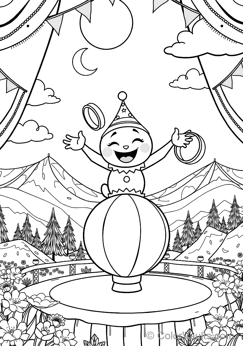 Bumba the Süßer Cartoon Mascot (studio 100) Balancing (Scene 15)